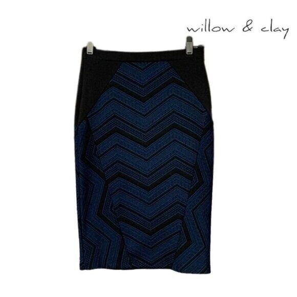 Willow & Clay‎ Women Elastic Waist Stretch Bodycon Midi Knee Length Pencil skirt - Picture 1 of 7